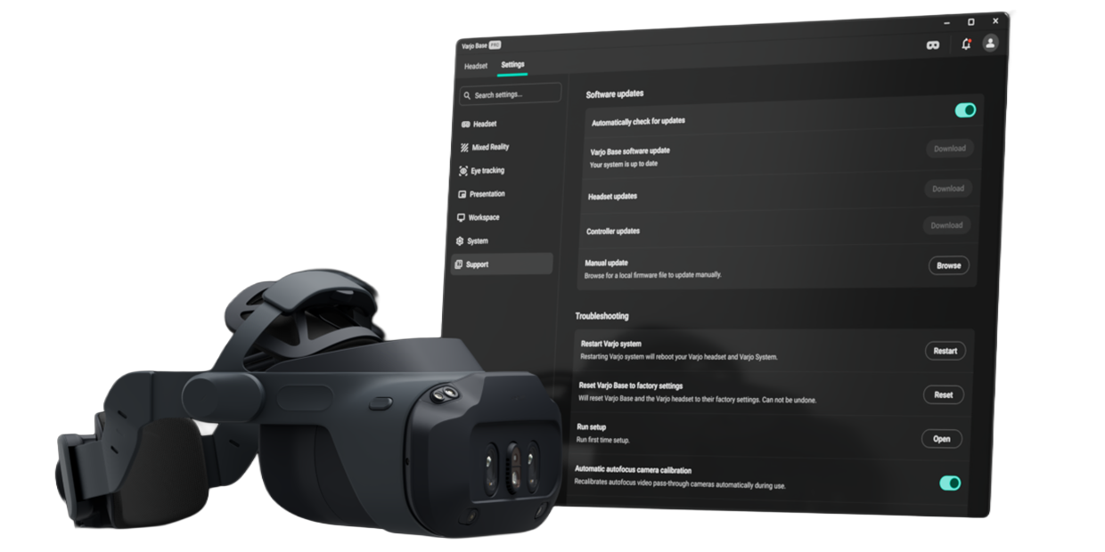 vrゴーグルVarjo Aeroヘッドセット&ベースステーション&コントローラー Varjo Aero VR Headset + eteeController SteamVR Kit + Base Station